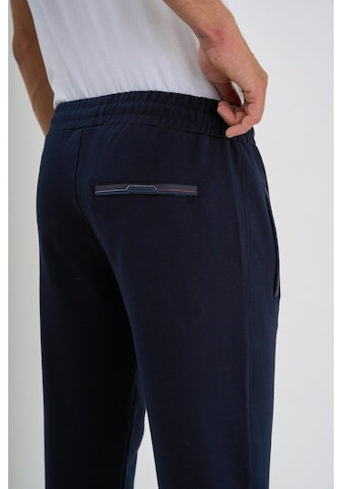 Shooter Sportswear Mevsimlik Antrasit Erkek Eşofman Altı Rahat Kalıp Fermuar Cepli Düz Paça Lacivert