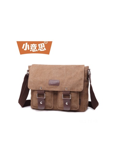 Teltree Erkekler İçin Şık Ve Dayanıklı 13 İnç Siyah Kanvas Omuz Çantası, Okul Ve Günlük Kullanım İçin İdeal. Gri