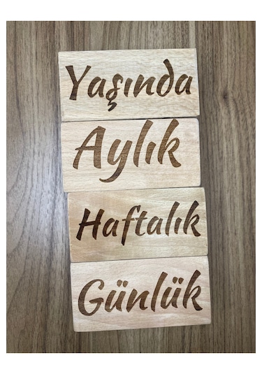 İsimli Bebek Anne Anı Küpü Keçi Kılı Saç Fırçası, Tutma Saplı Şimşir Tarak 7'li Set Lazer Markalama