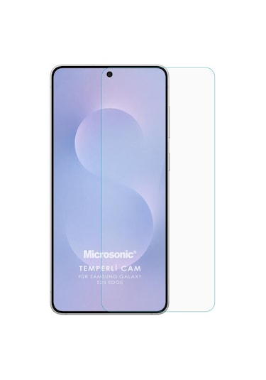 Microsonic Samsung Galaxy Uyumlu S25 Edge Tempered Glass Cam Ekran Koruyucu