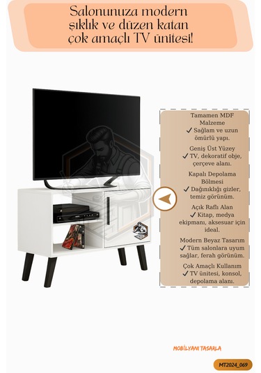 Tamamı Mdf Tv Sehpası/çok Amaçlı Konsol