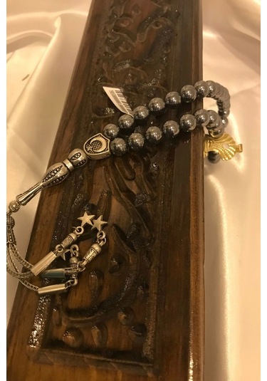 Tespih Terahertz Doğal Taş Tesbih Gümüş İmameli Ahşap Kutulu Frekans Çok Renkli