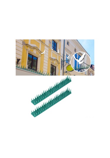 Lemestar 10 Adet 36 Cm Yeşil Plastik Kuş Engeli Tırnakları - Bahçe, Tavan, Pencere Tabanı, Balkon Uygunluklu Dayanıklı Kuş Engelleme Aracı