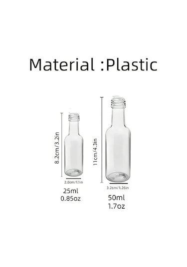 Willowhaven Siyah Kapaklı 45 Adet 50ml Mini Düğün Likör Şişesi Yeniden Kullanılabilir Parti Hediyesi