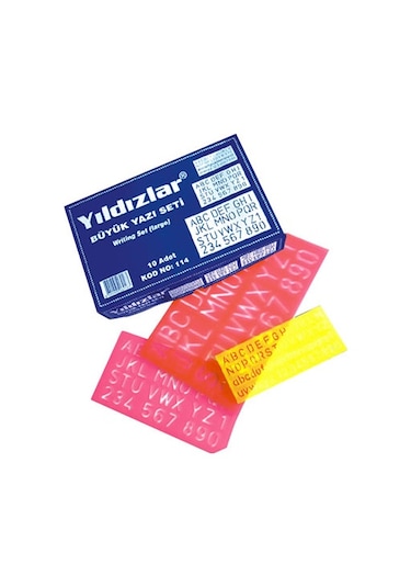 Yıldızlar 114 Harf Şablonu 3'lü