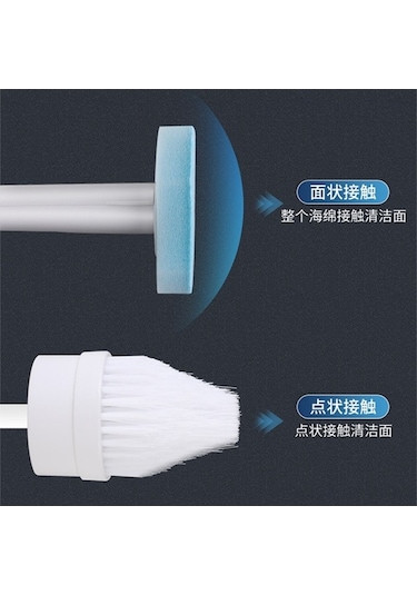 Fortunelane Ev Bakımı Tek Kullanımlık Tuvalet Fırçası, Uzun Saplı Engellere Ulaşamayan Bölgeler İçin, Duvar Takıma Uyumlu, Deniz Mavi