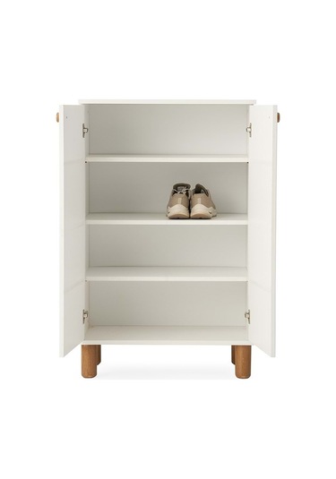 Mobilgen Beyaz Bohem Ayakkabılık Beyaz