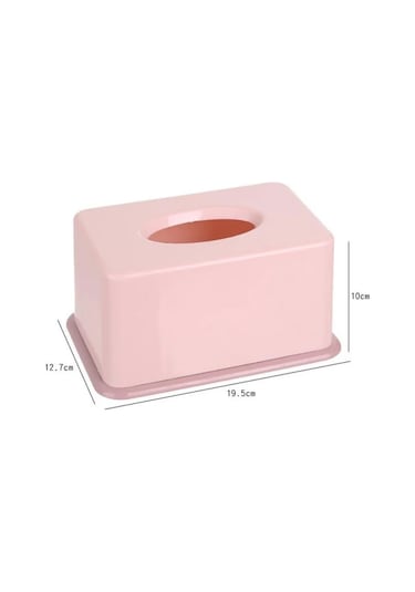 Adet Pembe Doku Tutucu Ev Islak Mendil Saklama Kutusu Masaüstü Tuvalet Kağıdı Saklama Kutusu Peçete Dağıtıcı Plastik Doku Kutusu