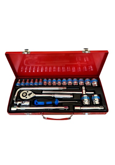 25 Parça 1/2" Lokma Takımı - Chrome Vanadium