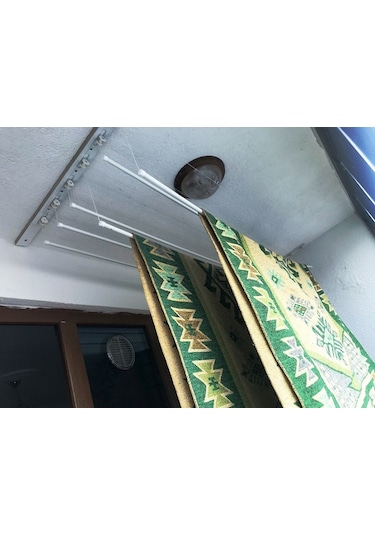 Asansörlü Çamaşır Askısı Tavan Tipi 5 Çubuk 200 CM Beyaz