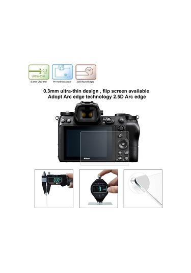 Nikon Z6 / Z7 İçin Puluz 2.5d 9h Temperli Cam Filmi