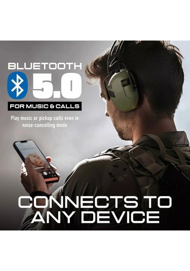 Earmor M300t Bluetooth Elektronik Atış Kulaklığı Kulak Koruma Foliage Green Yeşil M300t-fg