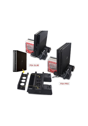 Dobe Playstation PS4 Pro-PS4 Slim Çoklu Ultra Güçlü Soğutucu Fan