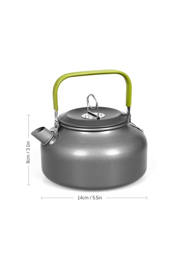 Mufunye 0.8l Alüminyum Füme Kettle, Çıkıntılı Kollu, Isıya Dayanıklı, Taşınabilir, Kamp Ve Doğa Aktivitesi İçin Çok Renkli