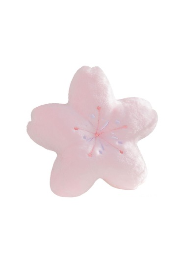 Gajeena Pembe Pamuklu Kiraz Flanel Dekoratif Yastık - 45 Cm X 45 Cm 17.7x17.7 İnç - 350g Pembe