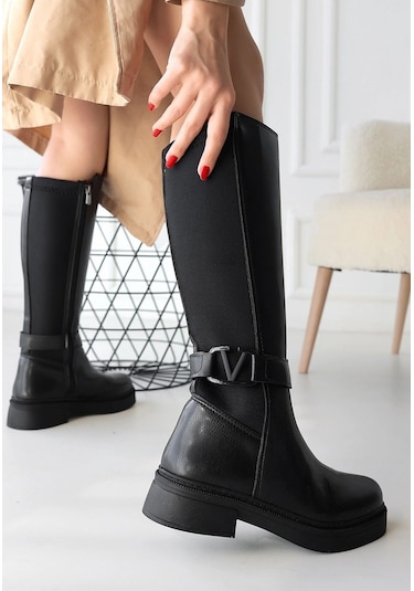 Naturalshoess Diona Siyah Cilt Çizme