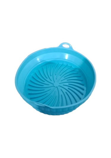 Katlanabilir Airfryer Pişirme Kabı Silikon Pişirme Seti 6 Litreye Kadar Tüm Cihazlara Uygun Turkuaz