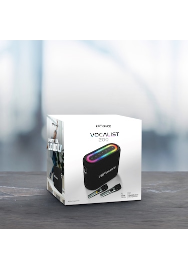 Hifuture Vocalist 200  Bluetooth 5.0 100W RGB Mikrofonlu Taşınabilir Hoparlör