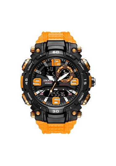 Rogfer Smael 1921 Doğa Sporları Su Geçirmez Erkekler Aydınlık Zaman İzle Elektronik Saat Turuncu Çok Renkli Çok Renkli