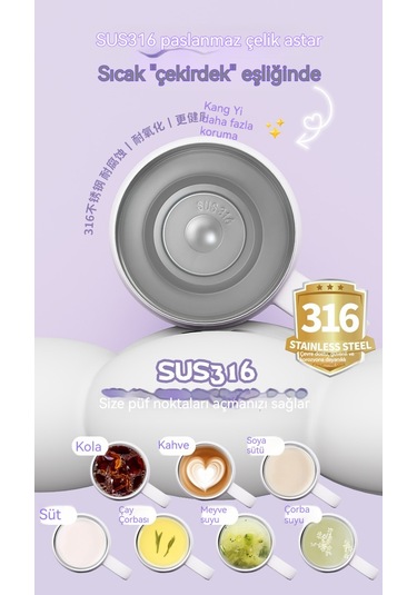 Buz Bardağı 316 Paslanmazçelik Büyük Kapasiteli Sıyalıtım Pipeti Beyaz