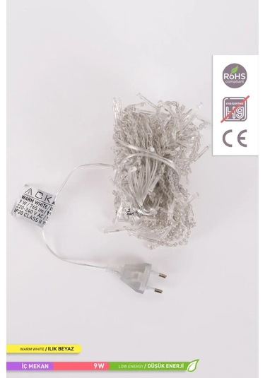 ACK 192 LED li Süsleme Işığı Saçak 3000K Gün Işığı 9W 2m