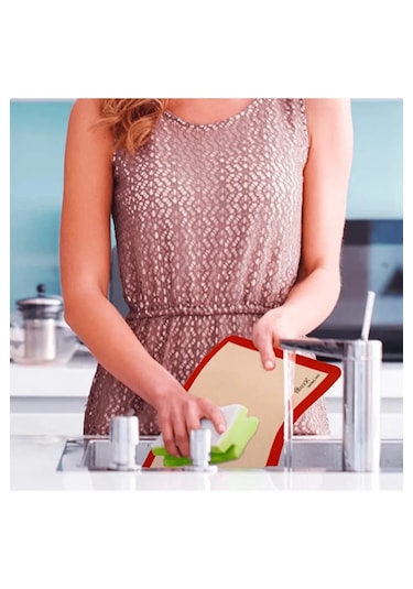 Yıkanabilir Kendinden Yağlı Silikon Pişirme Hamur Açma Matı 30x40 Çok Renkli