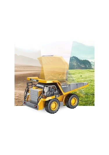 Işıklı Sesli Uzaktan Kumandalı Metal Alaşım Hareketli Damperli Taşıyıcı Kamyon İnşaat Aracı