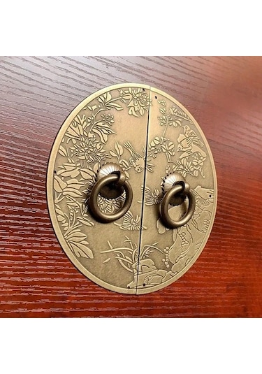 Willowhaven 2 Adet Pirinç Vintage Dolap Ve Mobilya Kulpları Parlak Yuvarlak Kapı Tokmakları