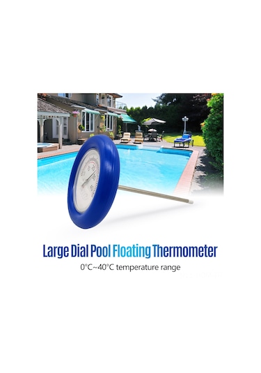 Analog Havuz Termometresi Havuz Ve Spa Büyük Kadran Termometresi İp İle Yüzen Yüzme Havuzu Su Sıcaklığı Tespit Cihazı Pil Gerektirmez