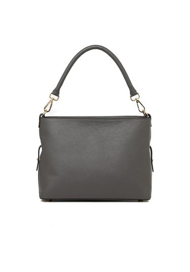D27 Dark Grey Omuz Çantası Kadın Grazıa Piumelli Milano Bag Gri