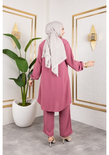 Aerobin Kumaş İkili Takım - Gül Kurusu / T0109 Gül Kurusu Çok Renkli