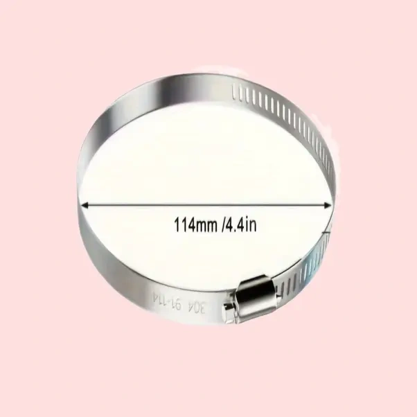 Xuweiwei 1 Adet 91-114mm 304 Paslanmaz Çelik Ayarlanabilir Boru Kelepzesi