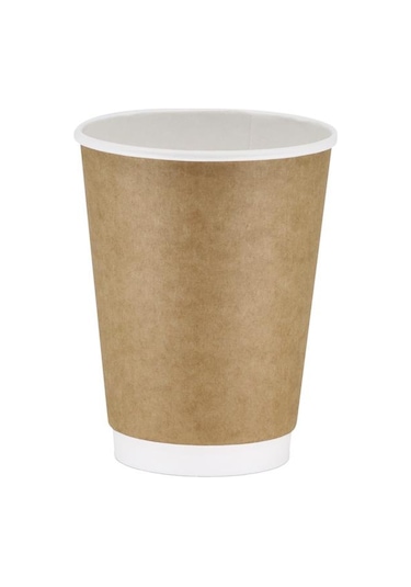 Double Wall Kraft Karton Bardak 14 Oz 25 Ad 25