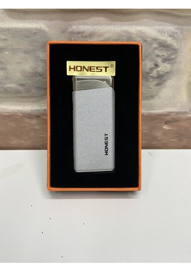 Honest Marka Gümüş Gri Kırmızı Yanmalı İnce Model Gazlı