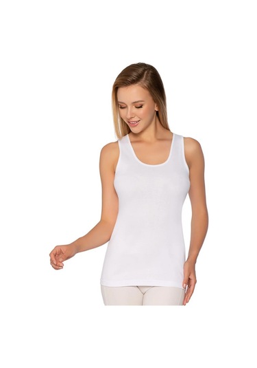 6 Adet Gümüş Bayan Ribana Düz Biye Geniş Askılı Atlet 3009 001