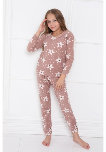 Fames Pijama Kişlik Çocuk Polar Pijama Takim Gri