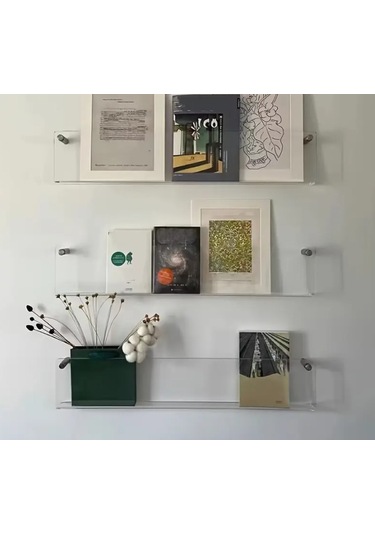 Pleksi Modern Duvar Rafı 2'li Paket