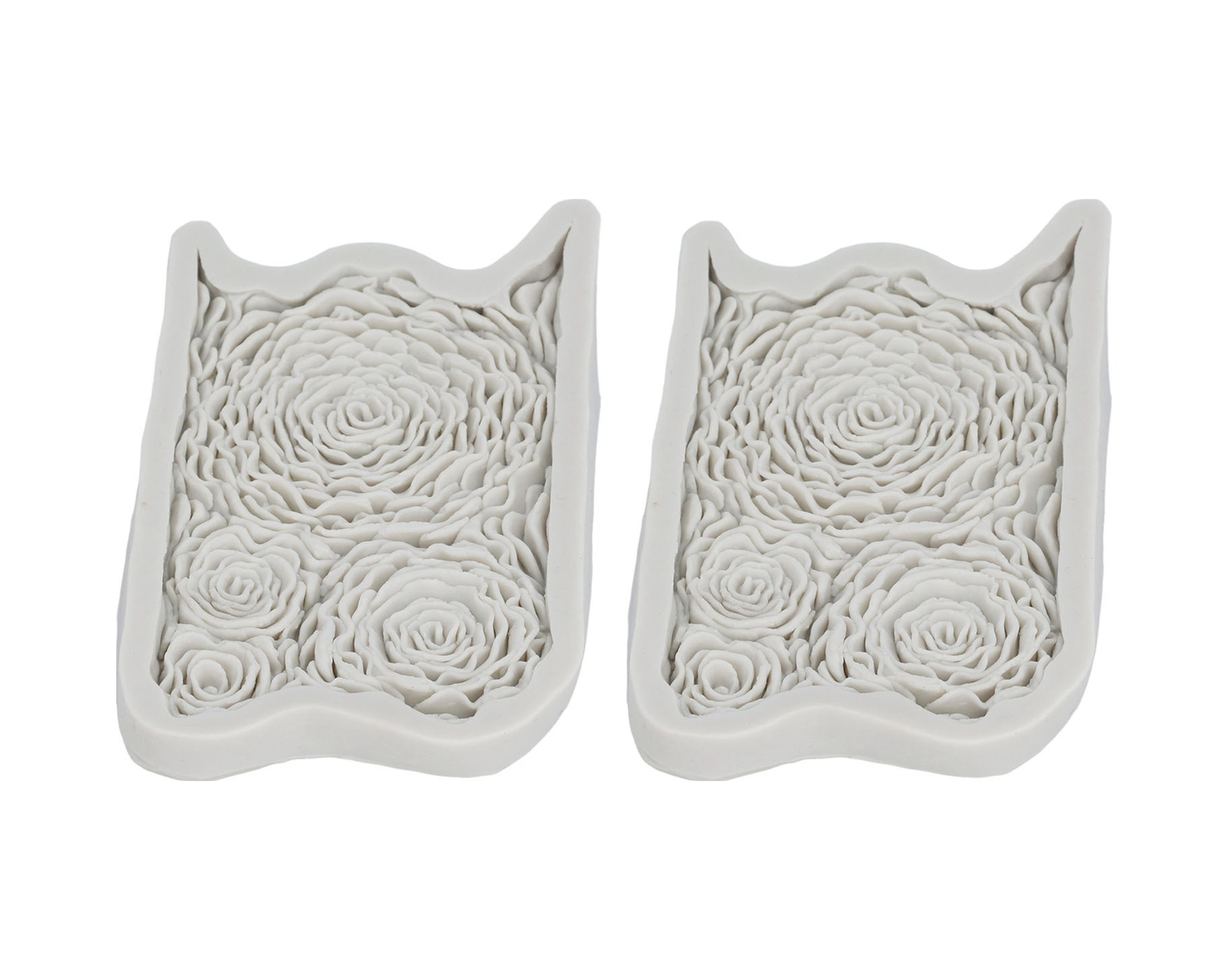 Wezone 2 Adet Gül Desenli Silikon Kalıp - Pasta, Çikolata, Fondant Ve El Sanatları İçin Yeniden Kullanılabilir, Anti Yapışkan Ve Isı Dayanıklı Diğer