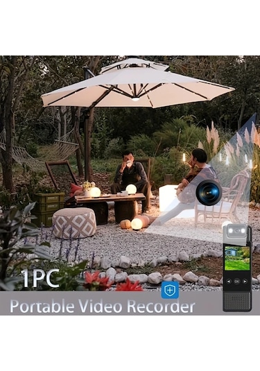 Dashanshop 1pc Yııyry 180 Dönebilir Lens Lcd Ekranlı Gece Görüşlü Usb Şarjlı Mini Giylebilir Kamera