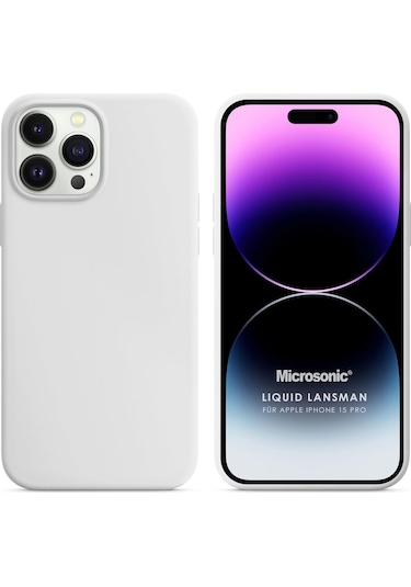 Microsonic iPhone Uyumlu 15 Pro Kılıf Liquid Lansman Silikon