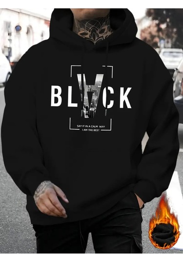 Nevermind Unisex Black Baskılı Oversize Baskılı Kapşonlu Sweatshi Siyah