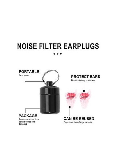 Konserler, Uyku Barları, Dj'ler, Motor Sporları İçin Gürültü Azaltıcı İşitme Korumalı Kulak Tıkacı Yeniden Kullanılabilir Filtre