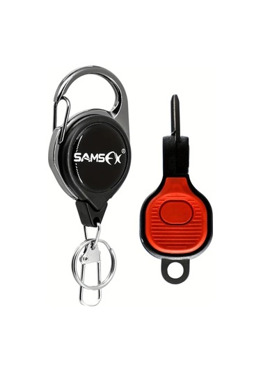 Elmpaly Mini Paslanmaz Çelik Balıkçılık Seti Kırmızı 1 Makas Ve 1 Misina Saklayıcı Pil Yok