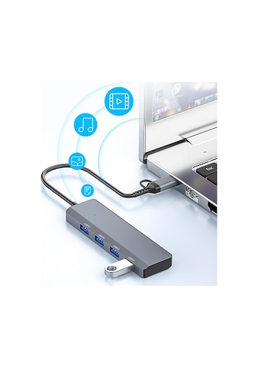 ALLY ADS-305D 4in1 USB-Type-C to 4X USB3.0 HUB Çoğaltıcı Çeviric