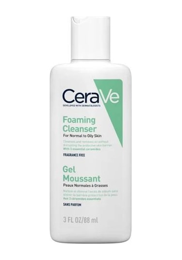 Cerave Normal Ve Yağlı Ciltler İçin Köpüren Temizleyici 88 Ml
