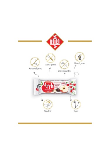 Elma Hurma Fındık Bar 30 G X 12 Adet