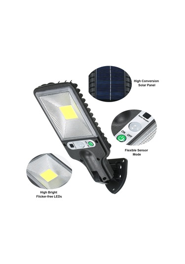 Lemestar 30cob Güneş Enerjili Duvar Lambası - Hassas Işık Kontrolü, 3 Aydınlatma Modu, Ip44 Su Geçirmez, 1200mah Batarya, 616c Modeli Kumanda Yok