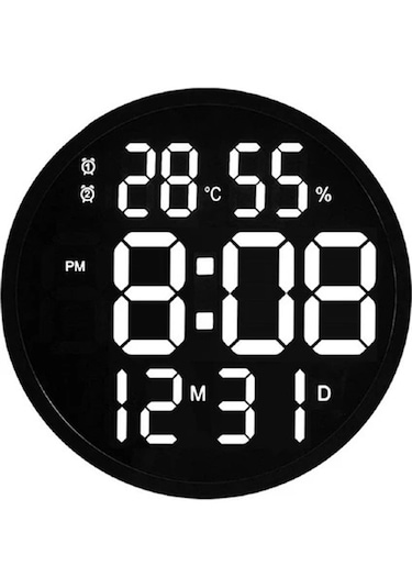 Monozone 12ınç Led Duvar Masa Saati Dijital Modern Elektronik