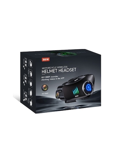 Q28 İntercom Kameralı Hd 1080p Kameralı Kask Kulaklık Su
