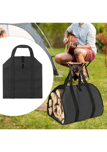 Suntek Yakacak Odun Kütük Taşıyıcı Taşıma Çantası Siyah